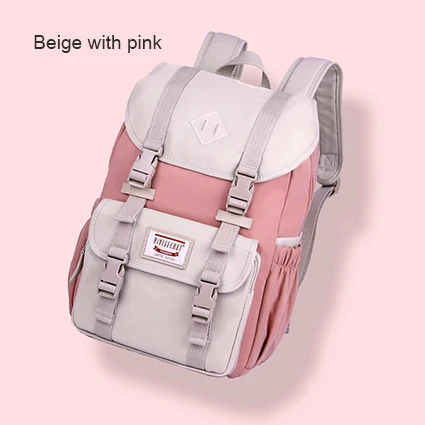 beige pink Vivissecret Популярный многофункциональный женский рюкзак высокого качества холщовый рюкзак для ноутбука школьная сумка для подростка девочки путешествия рюкзак - Цвет: beige pink