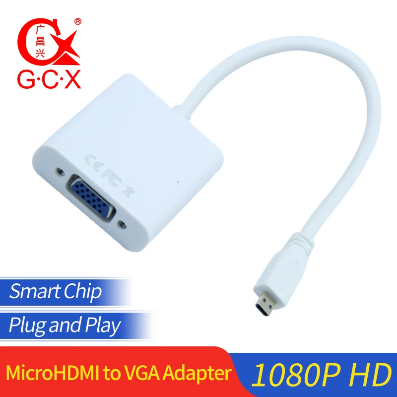 Преобразователь Micro HDMI в VGA переходник штырь-гнездо 1080P для ПК HDTV XBOX камеры