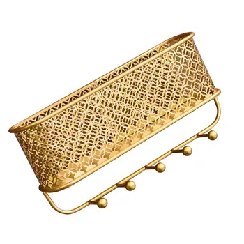 

1 Pc Wall-mounted Storage Rack Sundries Storage Shelf with Hook for Home Room