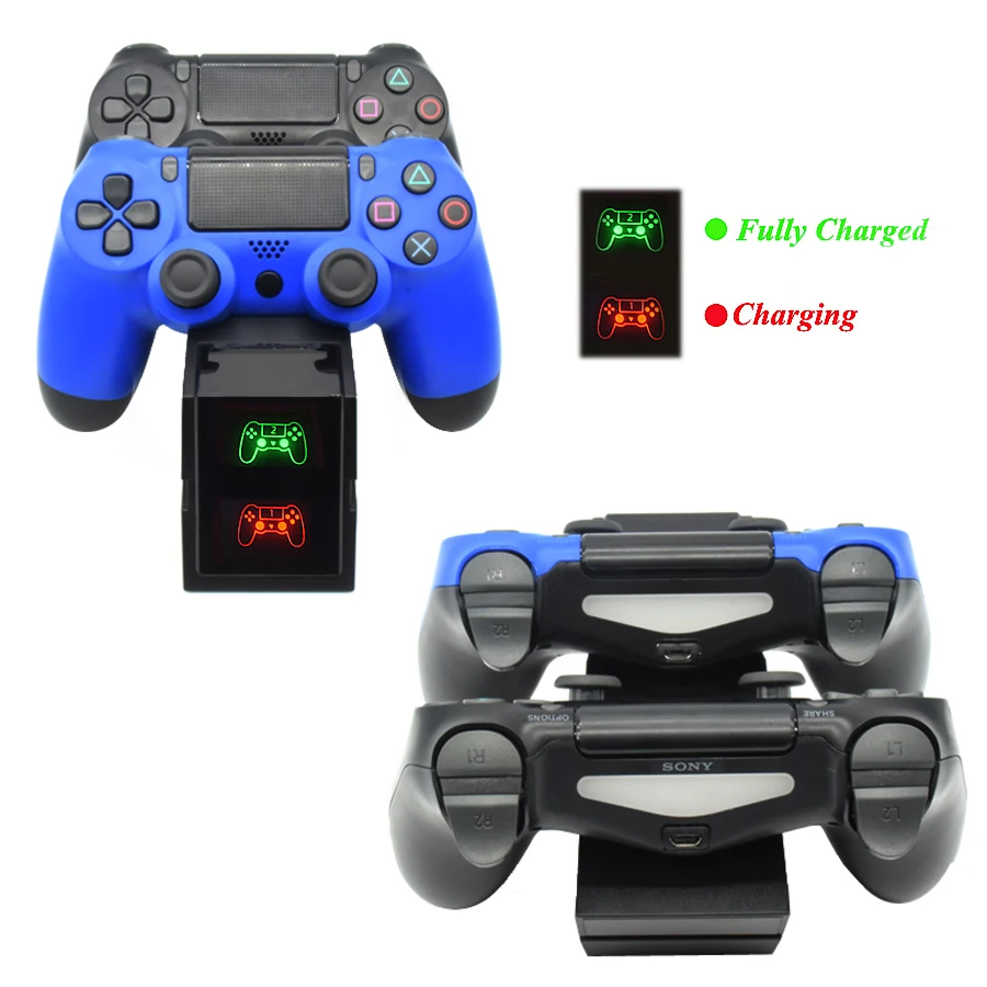 PS4/Pro/тонкий беспроводной контроллер зарядное устройство геймпад зарядная док-станция для sony Playstation 4 PS 4 Dualshock 4 аксессуары
