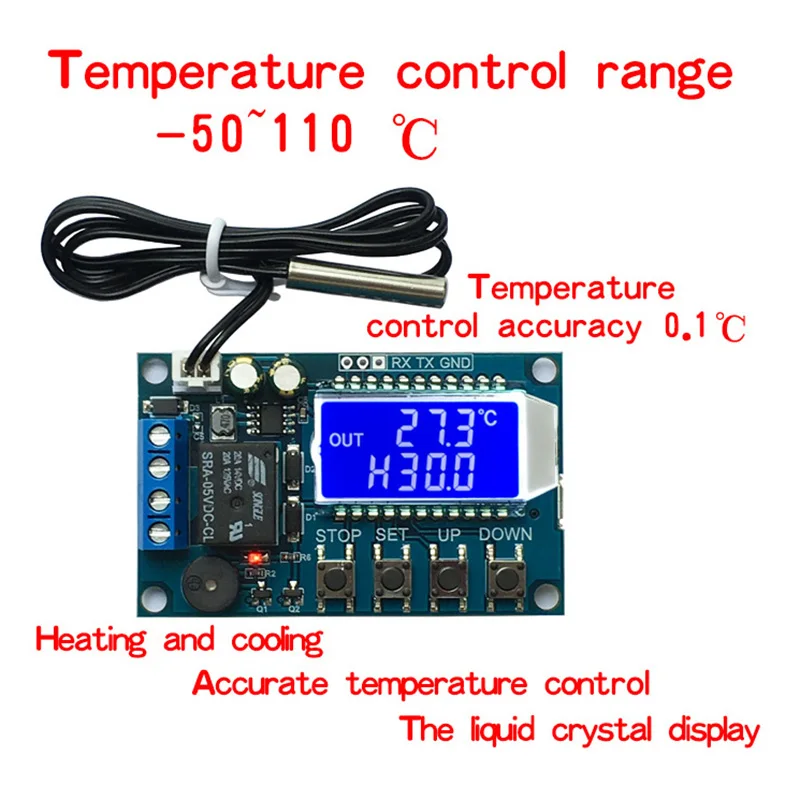 Xy-T01 цифровой термостат нагревательный Холодильный цифровой контроль температуры Переключатель Регулятор температуры модуль