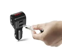 tf כרטיס מיני מטען לרכב עם משדר FM Bluetooth 5.0 MP3 Audio Receiver נגן U-דיסק TF כרטיס לרכב Dual USB מטען רכב טלפון (5)