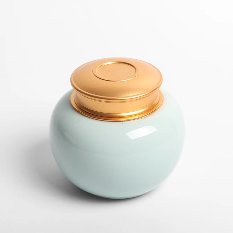 

Storage Jars For Spices Tea Box Ceramic Mini Food Storage Box Sugar Bowl Potrable 10*10.5cm Chinese Traditional Tea Container