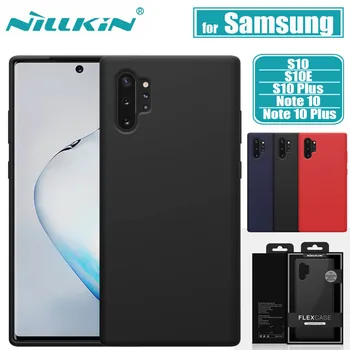 

for Samsung Note 10 S10 Plus S10E Case Cover Nillkin Pure Soft Liquid Silicone Rubber Cover Case for Samsung Note 10+ Note10 5G
