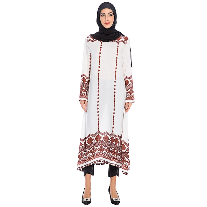 Abaya Турция Саудовская Аравия арабский Топ Mujer мусульманские длинные женские топы