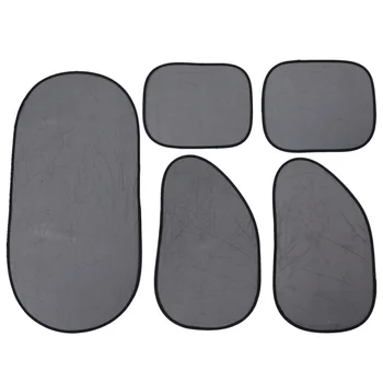 

5pcs Car Sunshade Foldable Durable Suction Cup Mesh Cover Sunshade Windscreen Cover Sun Visor for Vehicle Car Auto