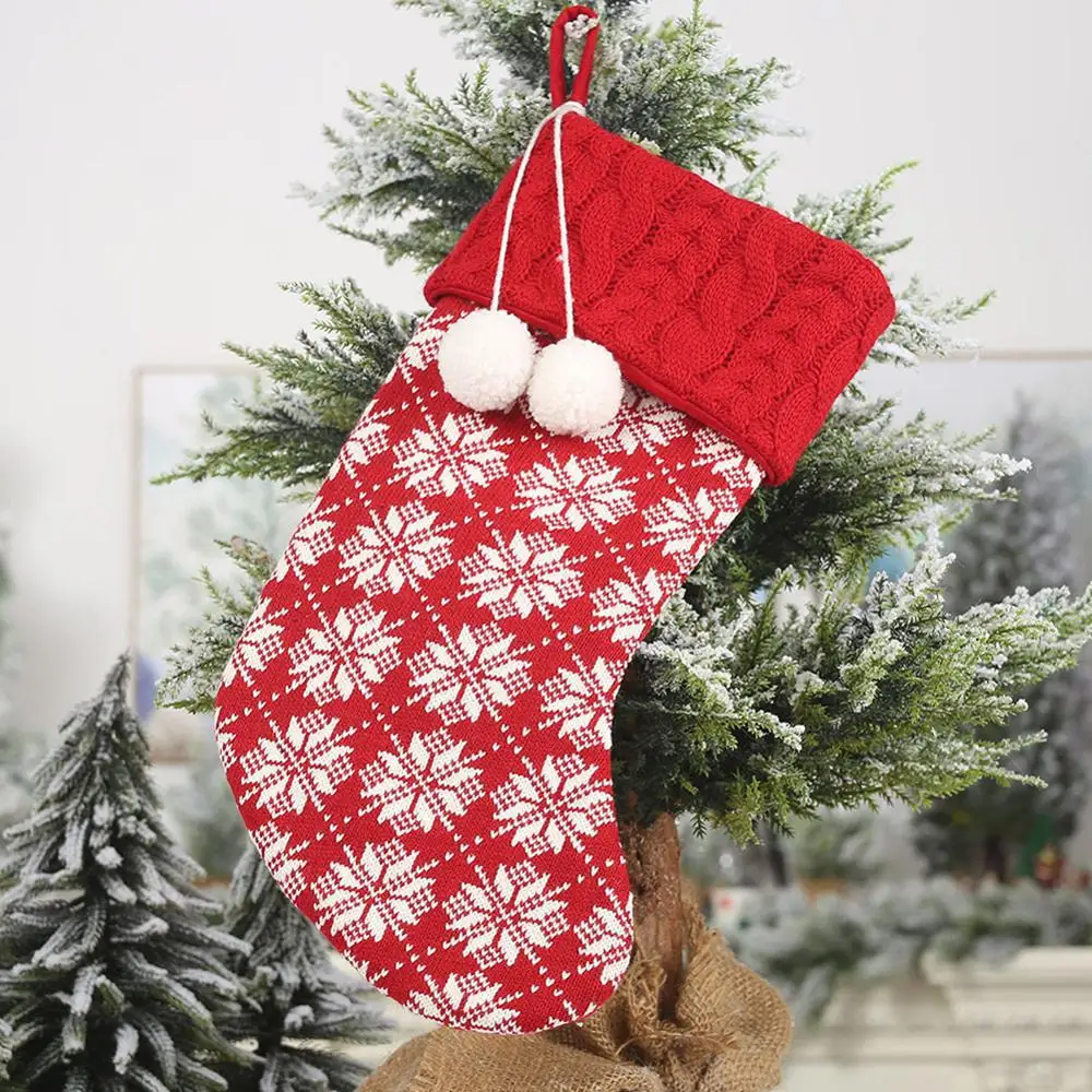 Knitted wool socks C Новинка; большие рождественские носки; Зимние Повседневные теплые носки ручной работы с героями мультфильмов; милые подарки; экологически чистые - Цвет: Knitted wool socks C