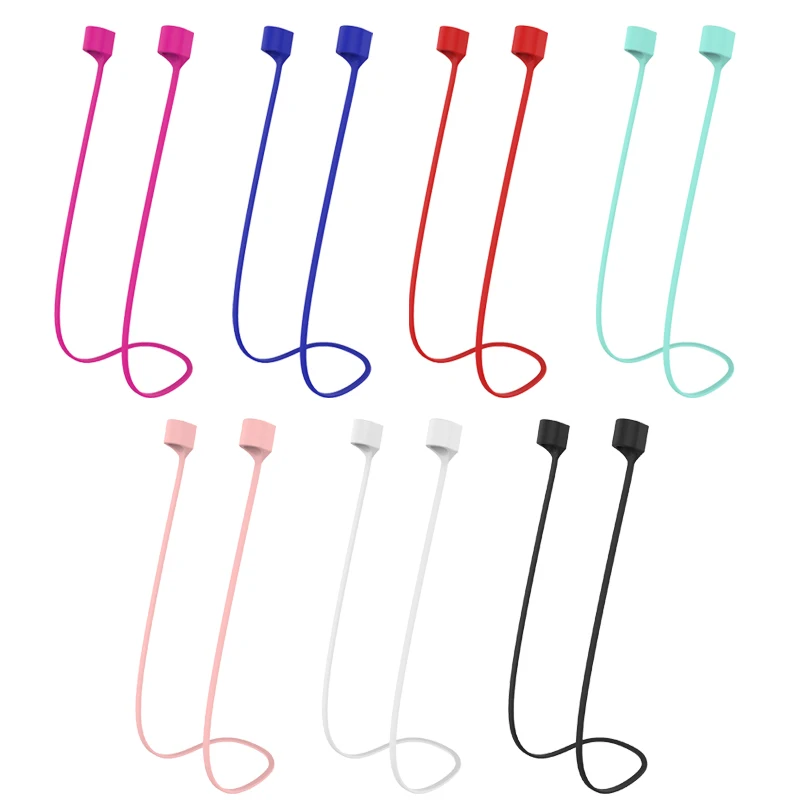 

Silicone Earphone Ropes For Airpods 2 Wireless Earphone Magnetic Anti-lost Headsets Wire For Airpods Anti-lost Earphone Cable