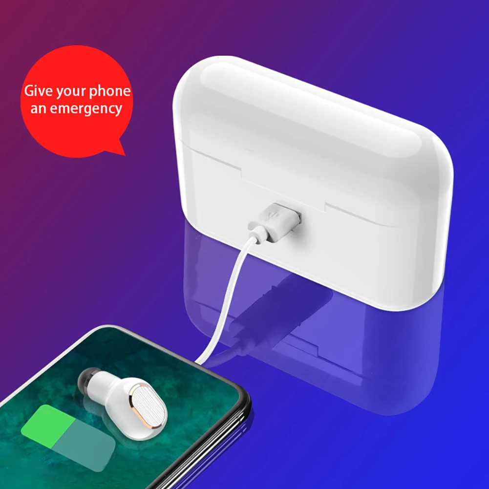Беспроводные наушники TWS с Bluetooth 5.0 спортивные 3D стерео звук вкладыши портативный