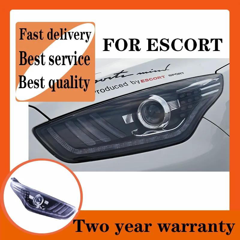 

For Ford ESCORT Headlight 2015 2017 for ESCORT Head Lamp LED Daytime Running Light LED DRL Bi-Xenon HID