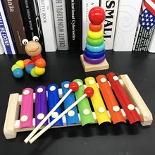 Игрушечное пианино, Детская развивающая игрушка, десять месяцев, ударный инструмент для детей 0-1-2-3 лет, для младенцев, восемь тонов, ксилофон