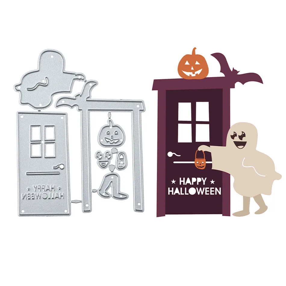 YaMinSanNiO Happy Halloween Dies House Тыква металлические режущие штампы для скрапбукинга