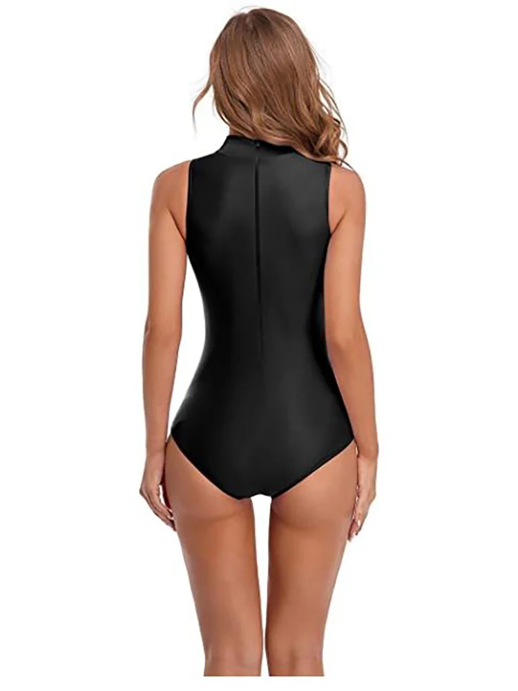 Women high neck sleeveless leotard Spandex bodysuit Nylon gymnastics Yoga ballet leotards For adults