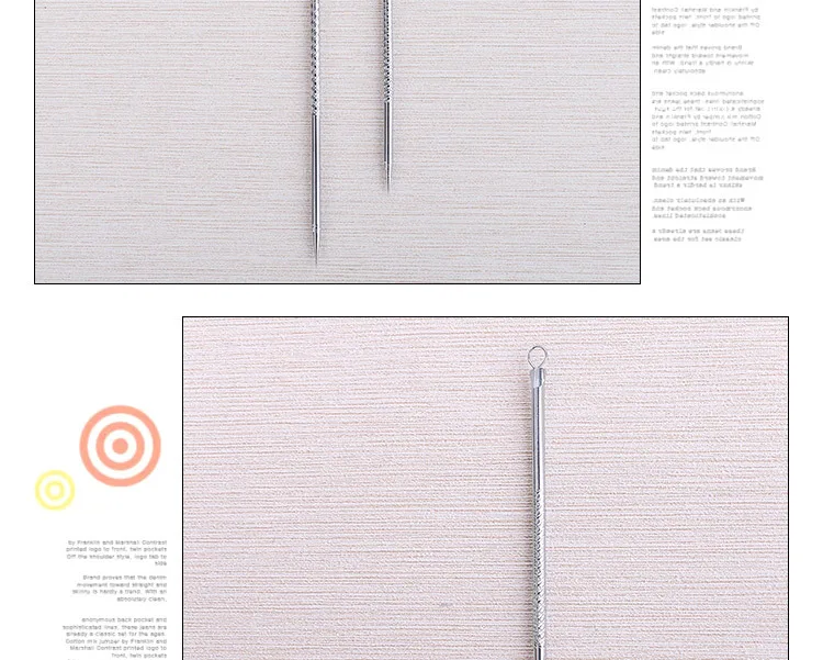 Cinnie Acne Needle комплект из двух предметов и двойная ветка из двух-серебряной нержавеющей стали игла для акне инструмент для красоты
