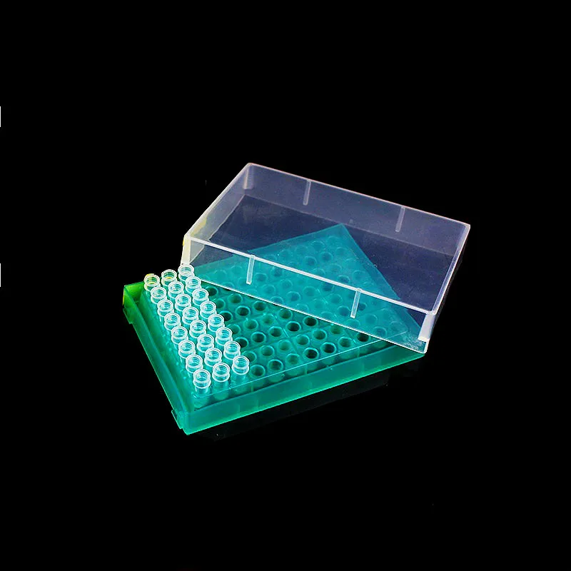 PCR Tube Holder 0.2ml With 96 Holes PCR-8 Centrifuge Tube Rack Plastic Storage Box DNA Sample Stand 5 / PK