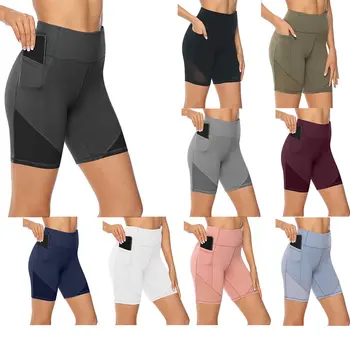 

Leggings yoga side mobile phone pants side pocket Yoga Quick Dry Shorts Fitness Training Short Pants For Women
