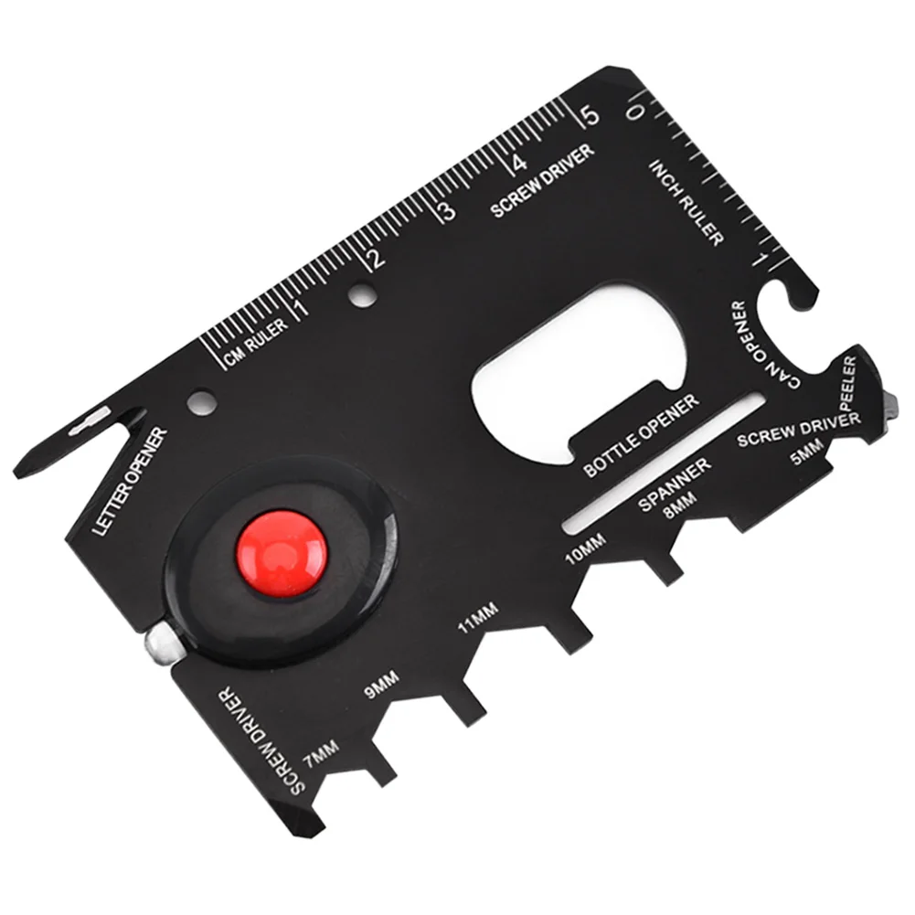 

Multifunction Outdoor Survival Tool Credit Card Sized with LED Light for Camping WHShopping