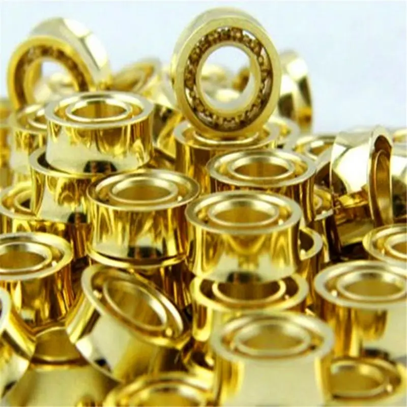 6pcs R188KK UR188 Gold Plated Bearing Fidget Spinner Yoyos Fan fidget toys
