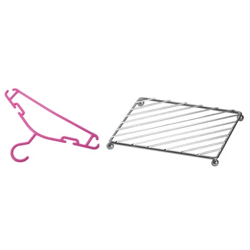 

HOT 10Pcs Children Clothes Hangers Pink & 1Pcs Kitchen Square Trivets Mat Dishes Placemat Non-Slip Table Mat