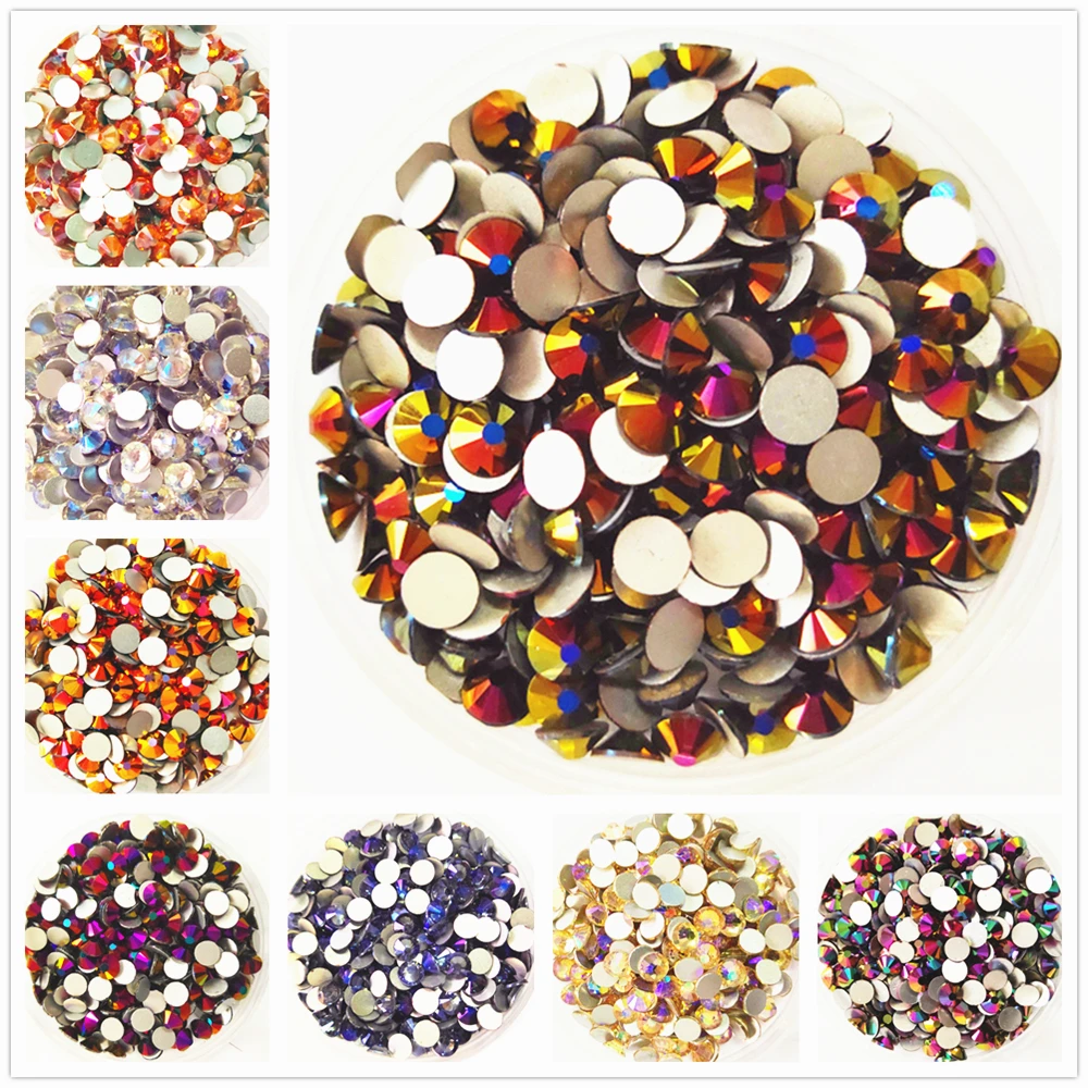 S3-S30 New Colors Top Quality Crystal Non Hotfix Nail art Rhinestone Super Bright Glass Gule On Strass 3D Art Decoration | Дом и сад