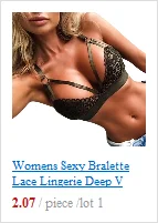 Womens Sexy Bralette Lace Lingerie Deep V Sling Hollow Bra Underwear Plus Size