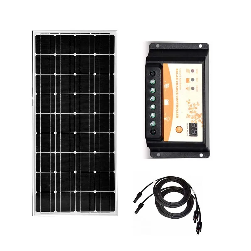 Cheap Price for  A Grade Solar Panel Kit 100w 12v PWM Controller 12v/24v 20A Car Camp Caravan RV Light Boat Garden P