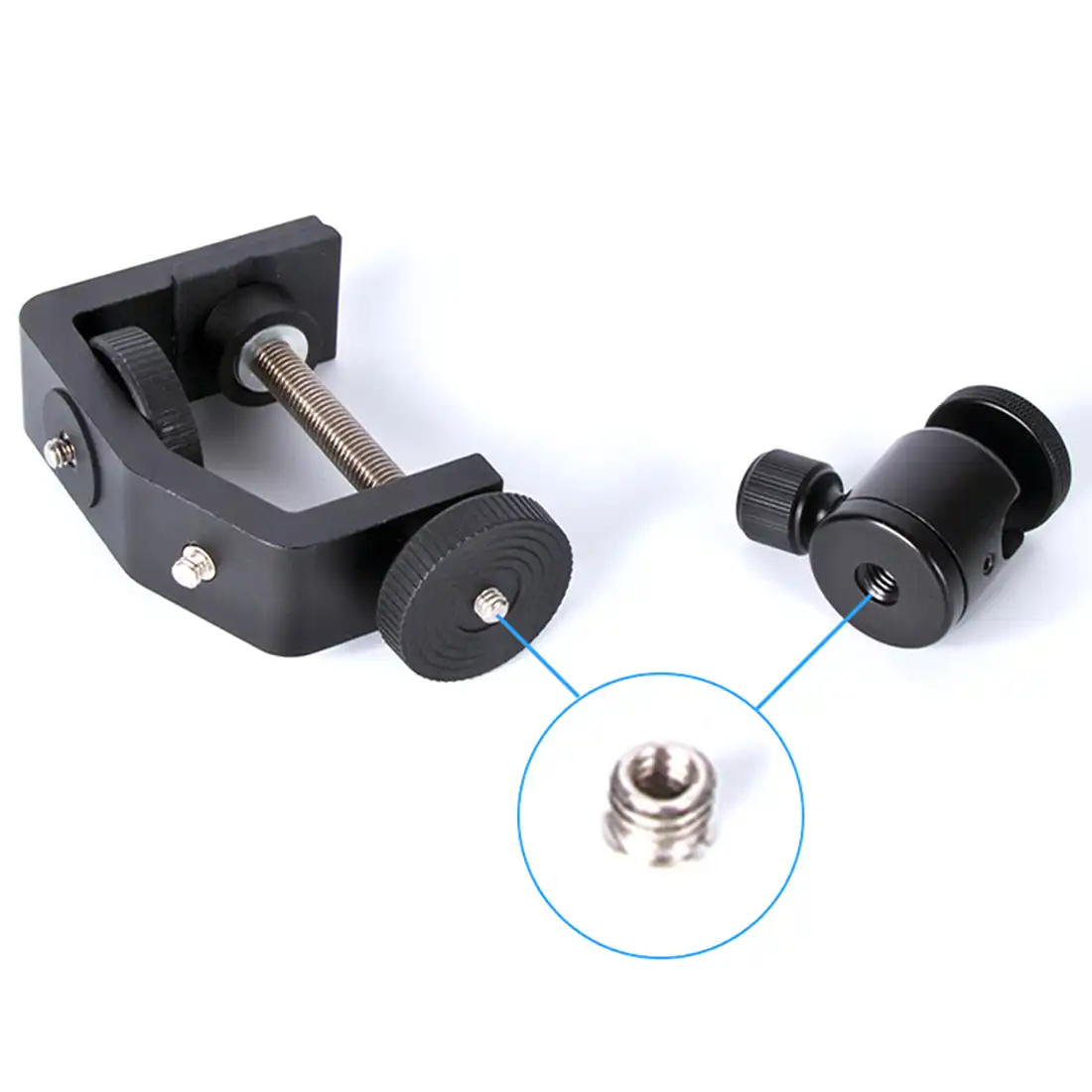 C Type U Type Clamp Bracket with little Stand 1//4/"Screw Studio Lighting Flash