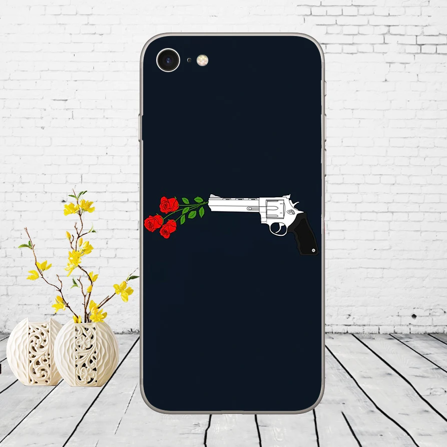 35DD guns n roses Мягкий силиконовый чехол для iPhone 5 5S SE 6 6s 8 plus 7 7 Plus X XS SR MAX чехол