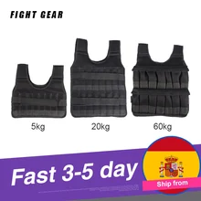 

5kg 20kg 60kg Weighted Vest Adjustable Loading Weight Jacket Exercise Boxing Training Waistcoat Weightloading Vest(Empty)