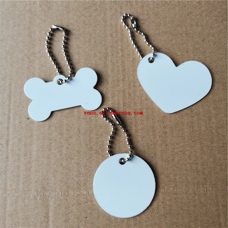 

sublimation aluminum rectangle bones heart blank keychains hot transfer printing key ring two sides can printed 15pieces/lot