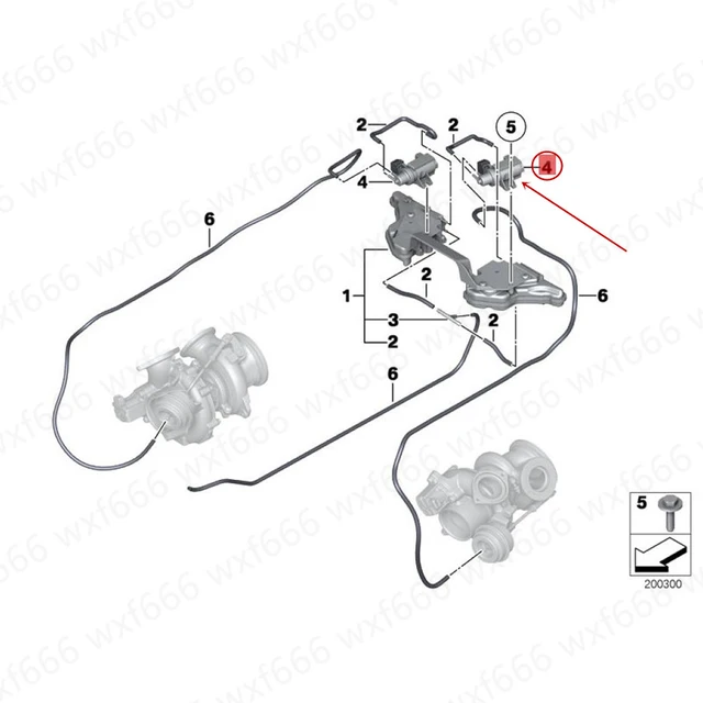 Car Turbocharger Pressure transducer Suitable for E71b mwX6 740Li F02 N20  535 Turbocharged solenoid valve Turbo