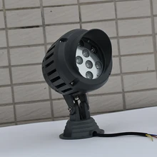 54 Вт Круглый Светодиодный проекционный светильник светодиодный AC85-265V 18 Вт дерево светильник литой алюминиевый водонепроницаемый уличный инженерный садовый точечный светильник