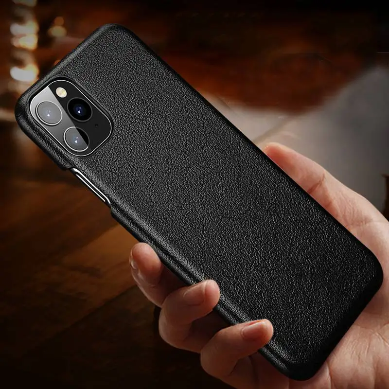 Чехол из натуральной кожи для iPhone X XR XS Max 11 Pro MAX чехол Роскошный Матовый чехол из натуральной коровьей кожи для iPhone XR XS Max чехол для задней панели