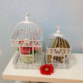 

Fashion Wedding Birdcage Iron Home Decoration Props Bird Cage Custom Decorative Cage Black White Copper colors
