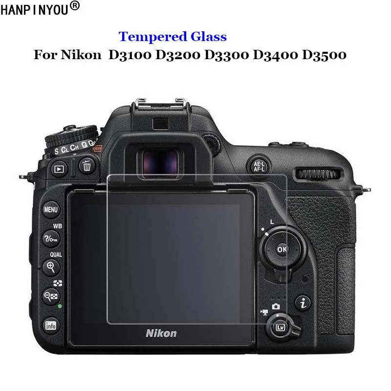 

For Nikon D3100 D3200 D3300 D3400 D3500 Front Tough Tempered Glass 9H Camera LCD Screen Protector Protective Film Guard
