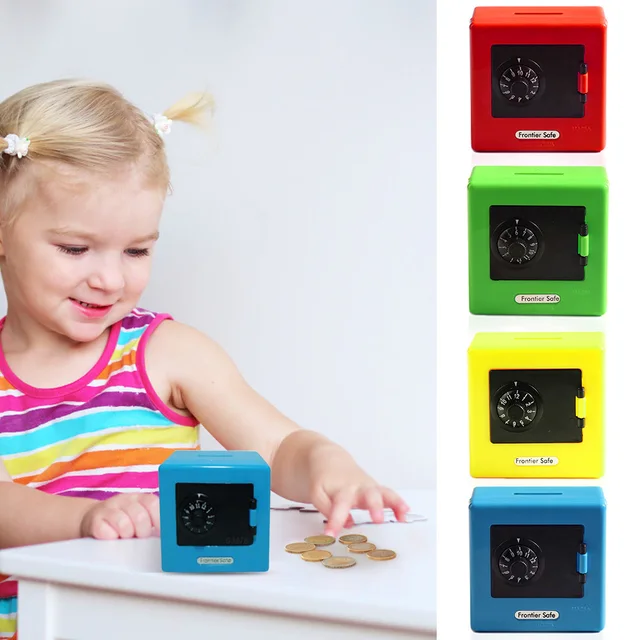 Baby Kids Money Boxes Combination Lock Money Coin Saving Storage Box Code Cash Safe Case Piggy Bank Deposit Banknote Toys 3