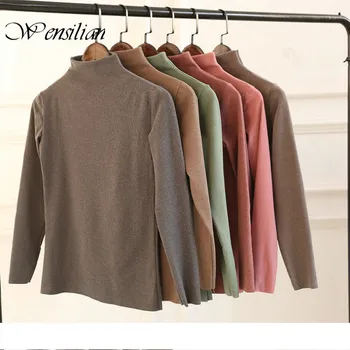 

Turtleneck Sweaters Women Pullovers Casual Winter Clothes Women Long Sleeve Tops Cotton Sweaters Mulheres Pullover Sueter Mujer