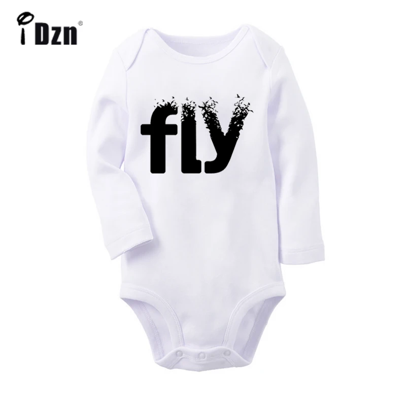 Fly Combe together Make Today Amazing Be The Light; боди для новорожденных; комбинезоны с длинными рукавами для малышей; хлопковая одежда - Цвет: JcBaby1448WC