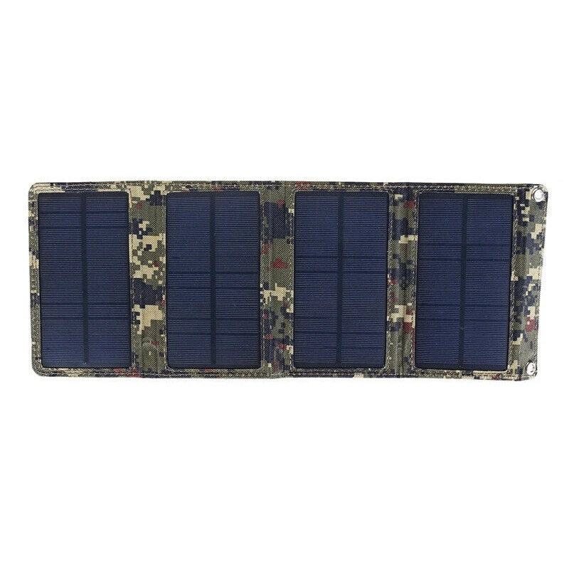 

ABUO-Portable 20W USB Solar Panel Folding Power Bank Outdoor Camping Hiking Waterproof Power Bank for Phone Battery Charger