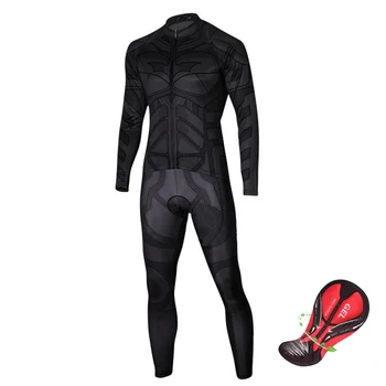 

Batman cycling jersey set Men's road bike clothes 2020 bicycle clothing long pants Male dress sport wear maillot suit uniform