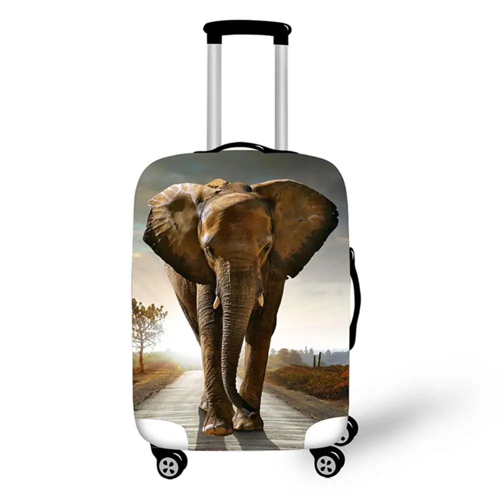 Elephant Print travel accessories suitcase protective covers 18-30 inch elastic luggage dust cover case stretchable Waterproof | Багаж и