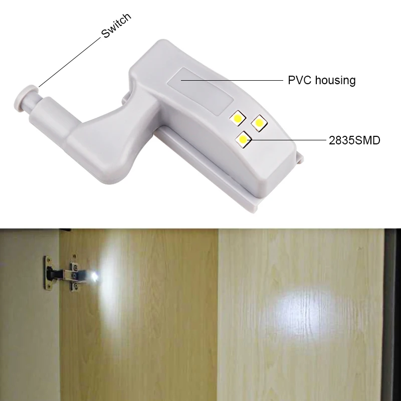 Promotion! Led Cabinet Hydraulic Hinge Light For Kitchen Closet Living Room Cupboard Wardrobe Universal Inner Motion Sensor Ligh