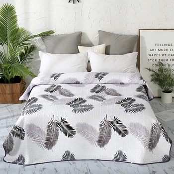 

Bedding Simple Leaves Print Cotton Polyester Bedspread Coverlet/Bed Cover Quilt Coverlet Summer Blanket 15 colors available