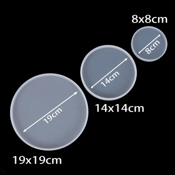 

Transparent Fluid Arts Round Coaster Molds Epoxy Resin Casting Mold Jewelry Pendant Agate Making Mould Tool DIY Craft Accessory