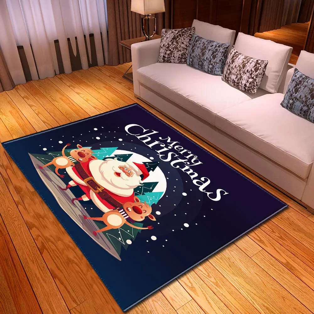 No-6 Cartoon Santa Claus Carpets Parlor Xmas Area Rugs Kids Play Mat Merry Christmas Bedroom Living Room Carpet Home Decoration - Цвет: No-6