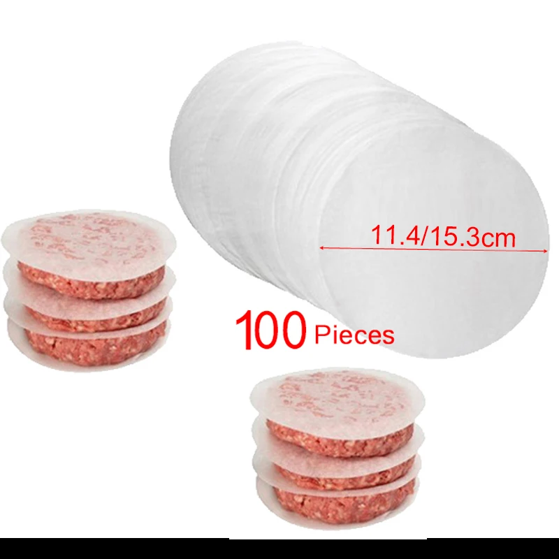 100Pcs/Lot Hamburger Press Patties Papers Patty Oil Paper Drop Shipping | Дом и сад
