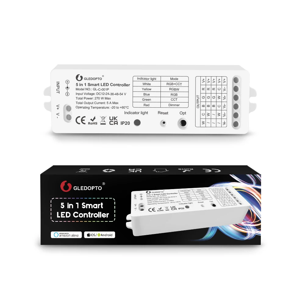 Gledopto zigbee. Zigbee dimmer gledopto triac. схема подключения zigbee диммер 5-24v gledopto (mini) wwcw (cct).