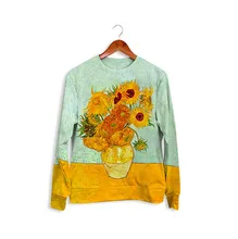 Unisex Sweatshirt Full Van Gogh Sunflowers Printed Sweatshirt Hip Hop Street Style Hoodie Unisex Sweatshirt Full Van Gogh Sunflowers Printed Sweatshirt Hip Hop Street Style Hoodie