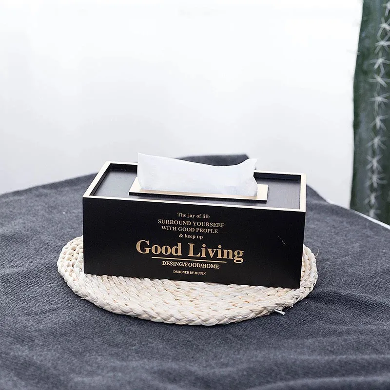 Wood Tissue Box Home Bathroom Toilet Paper Napkins Holder Car Storage Bags | Дом и сад