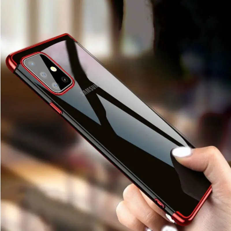 Прозрачный мягкий чехол с покрытием для Samsung Galaxy S10 Plus Lite J4 A6 A8 A7 2018 S9 S8 S6 S7 Edge J3 J5 J7